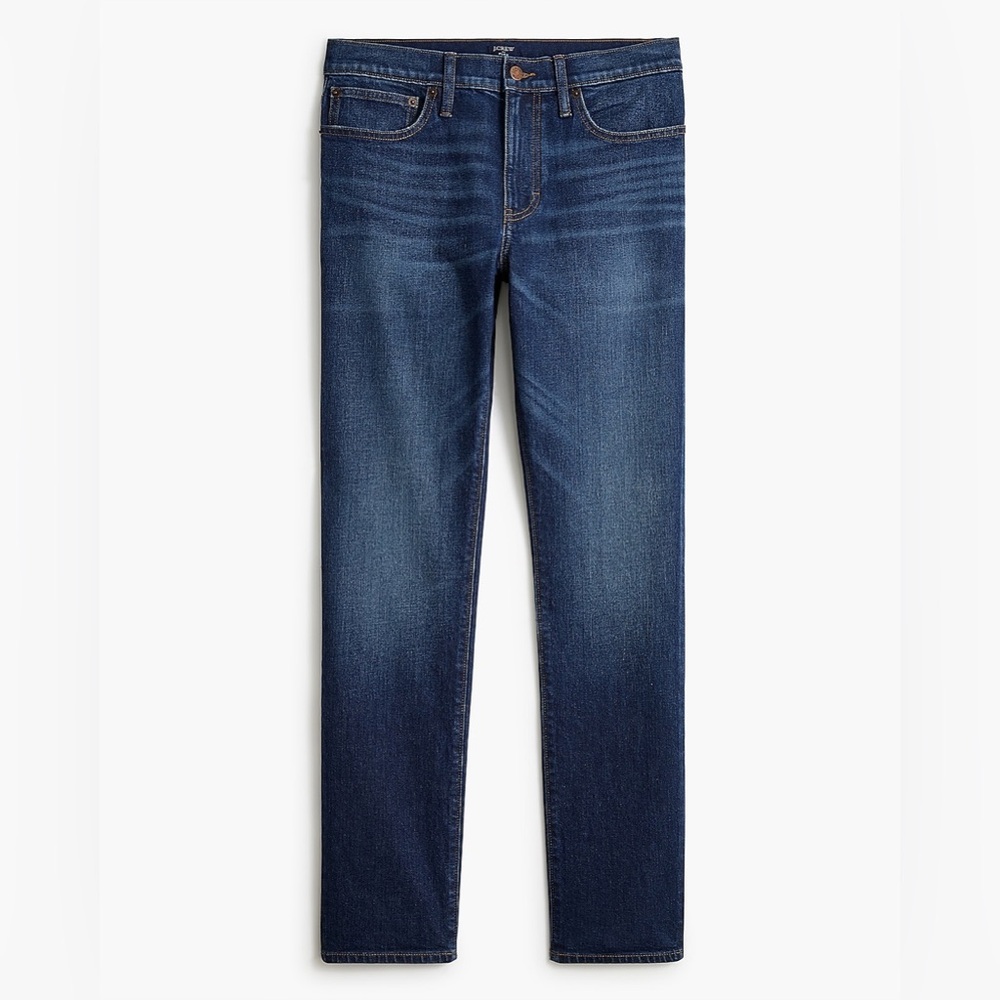 EUC J.Crew men’s 34x32 straight fit dark wash jeans in signature flex